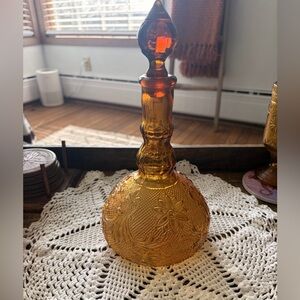 Indiana Glass Amber Glass Decanter with Stopper